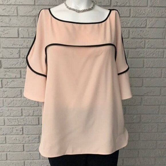 Calvin Klein Modern Essential Women Blush Hi-Low Blouse Size M NWT - Picture 4 of 12